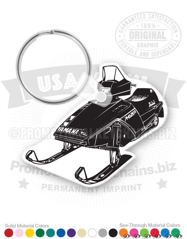 Snow Mobile Vinyl Keychain