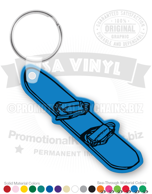 Snowboard Vinyl Keychain