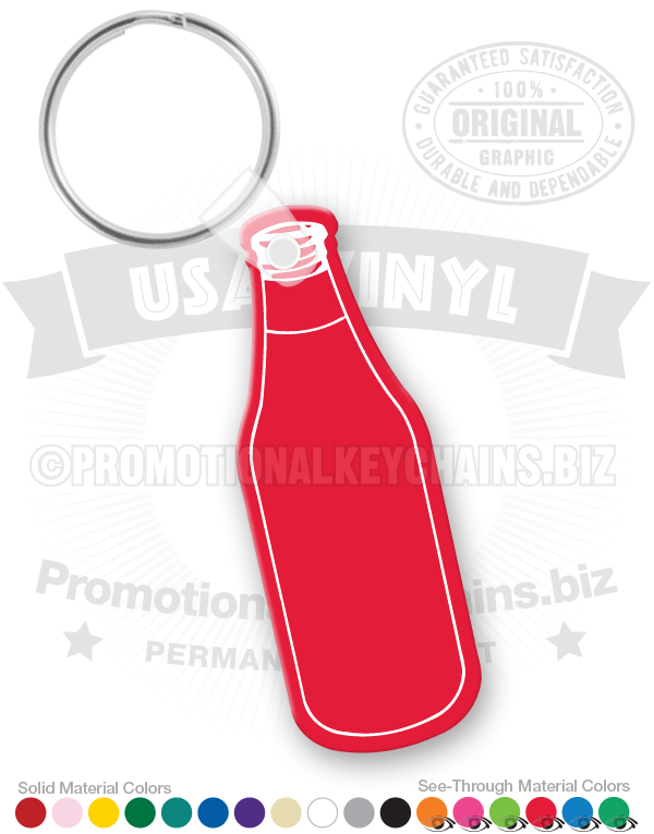 Soda Bottle Vinyl Keychain