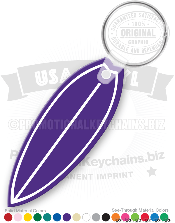 Surfboard Vinyl Keychain