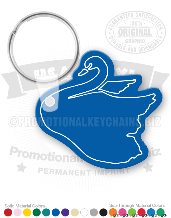 Swan Vinyl Keychain