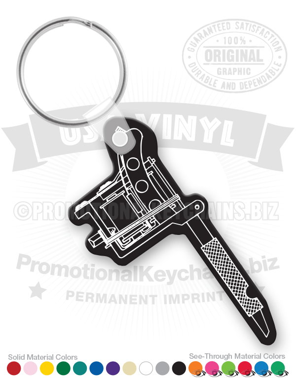 Tattoo Gun Vinyl Keychain