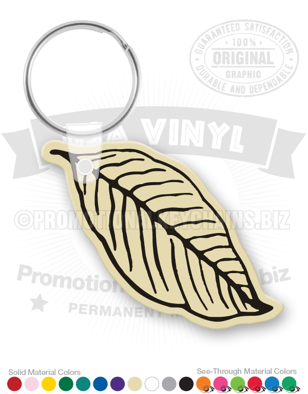 Tobacco Leaf Vinyl Keychain