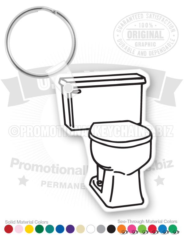Toilet Base Vinyl Keychain