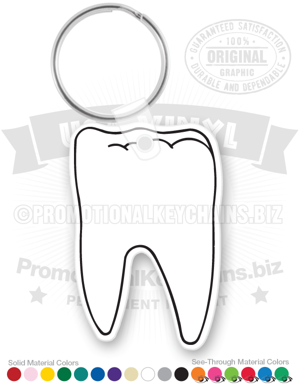 Tooth Vinyl Keychain
