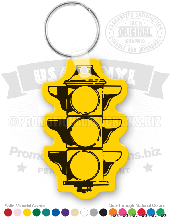 Traffic Light Vinyl Keychain