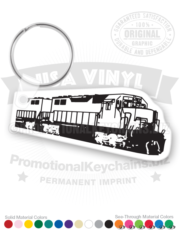 Train Engine Vinyl Keychain