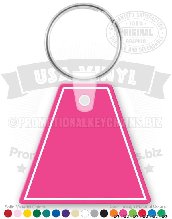 Trapezoid Vinyl Keychain