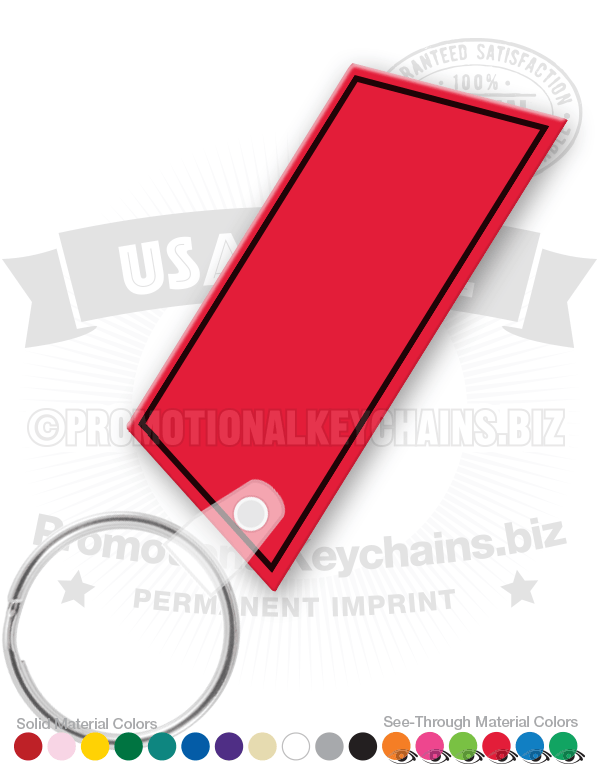 Trapezoid Vinyl Keychain