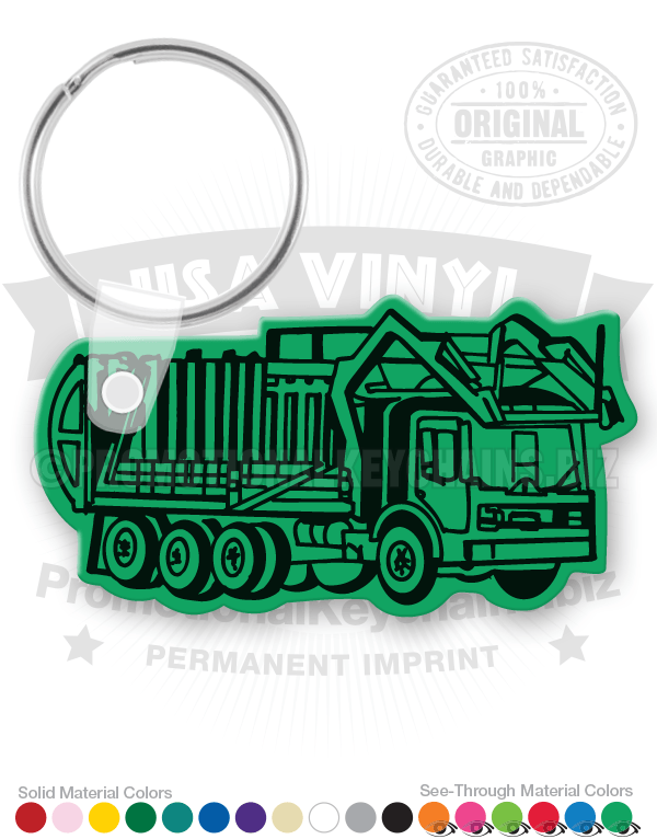 Trash Truck Vinyl Keychain PK4344