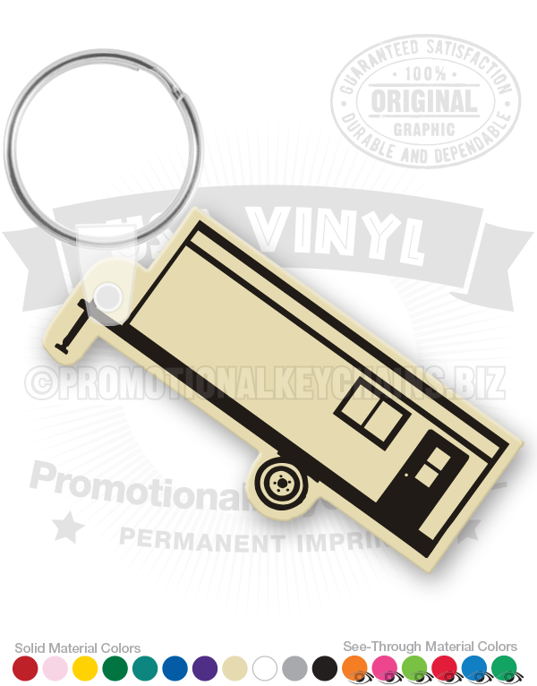 Travel Trailer Vinyl Keychain