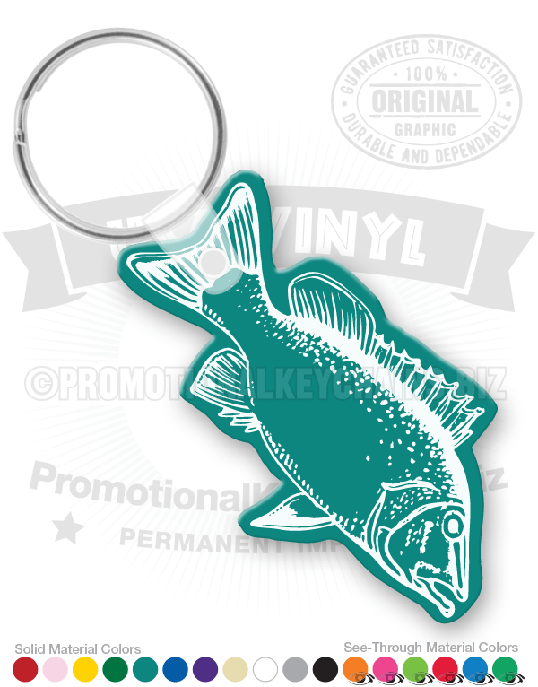 Trout Vinyl Keychain