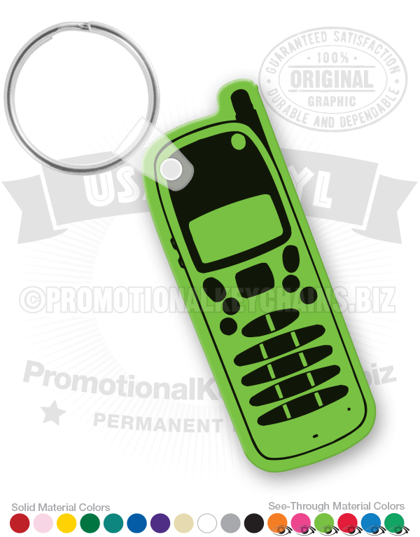 Vintage Cell Phone Vinyl Keychain