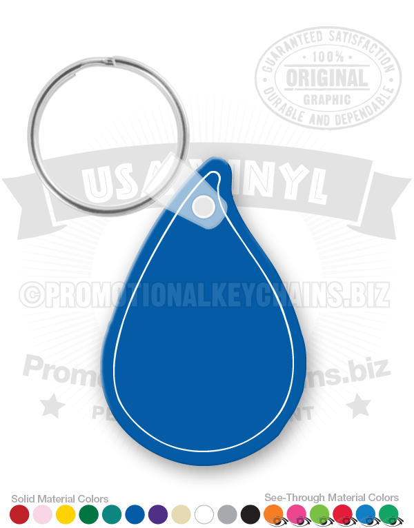 Water Drop Vinyl Keychain