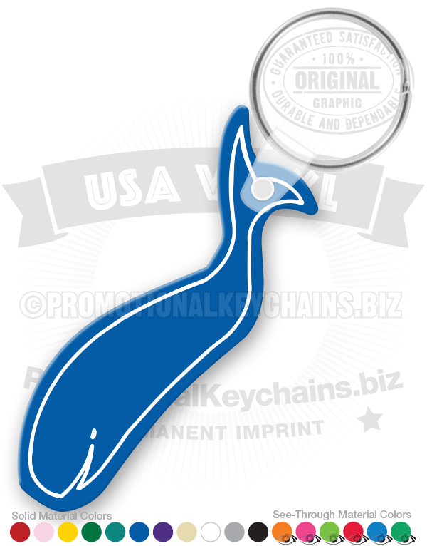 Whale Vinyl Keychain