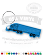 18-Wheeler Side View Semi Truck Vinyl Keychain