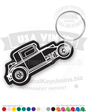 1930s Coupe Hot Rod Vinyl Keychain