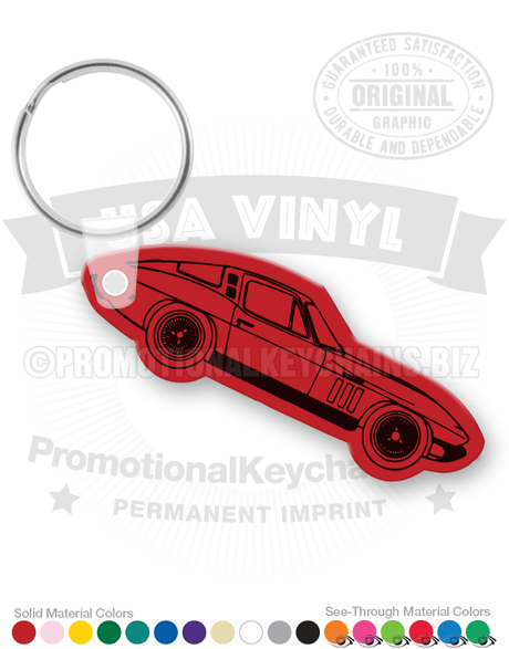 1965 Corvette Car Vinyl Keychain