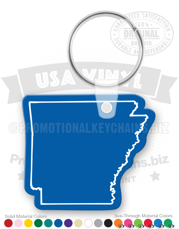 Arkansas State Vinyl Keychain