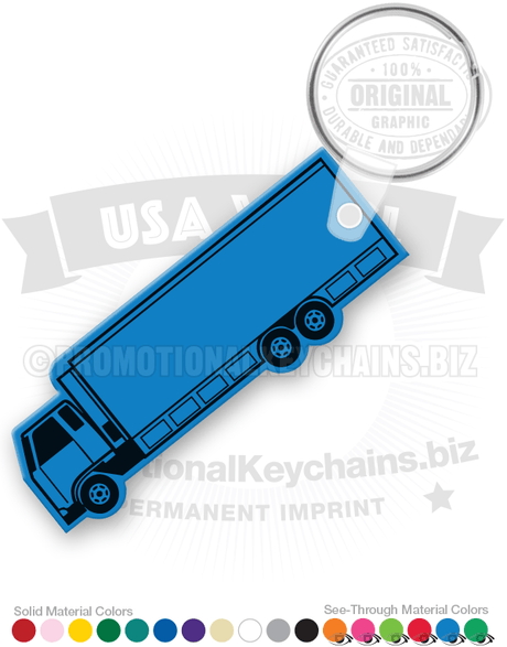 Cab-Over Short Haul Semi Truck Vinyl Keychain