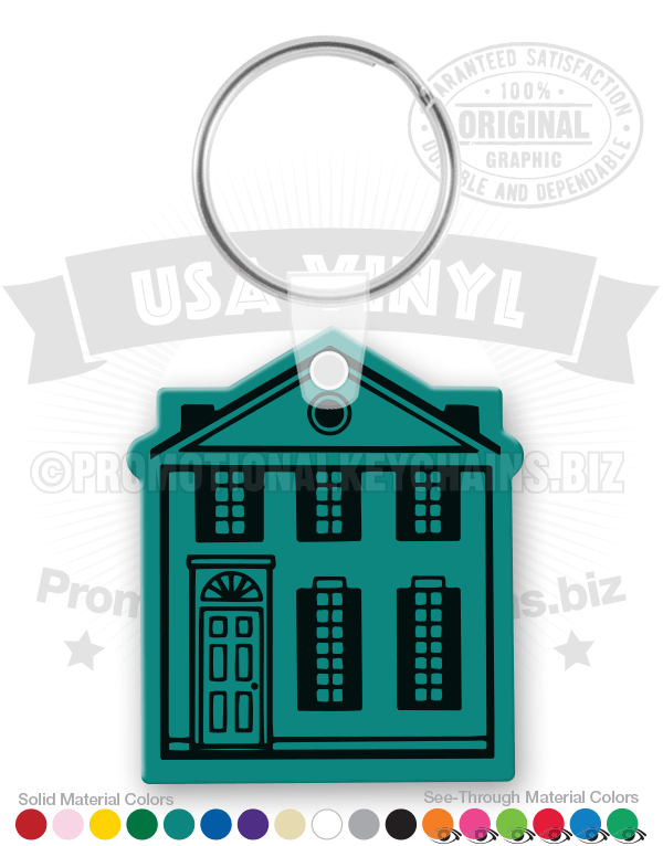 Colonial House Vinyl Keychain