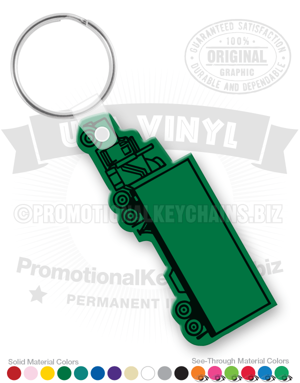 Container Semi Truck Vinyl Keychain