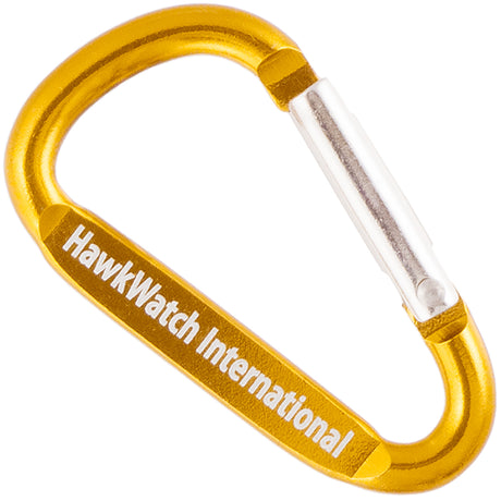 Gold color 50mm carabiner with custom engraved text