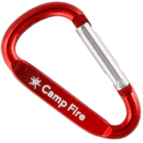 Red 50mm carabiner with custom engraved text