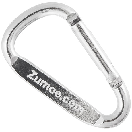 Silver 50mm carabiner with custom engraved text