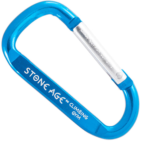 Brilliant blue 60mm carabiner with custom engraving