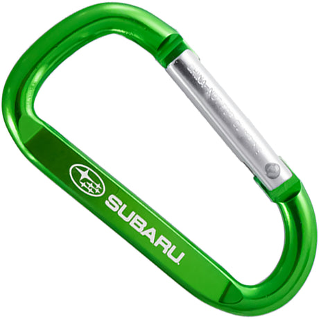 Green 60mm carabiner with custom engraving