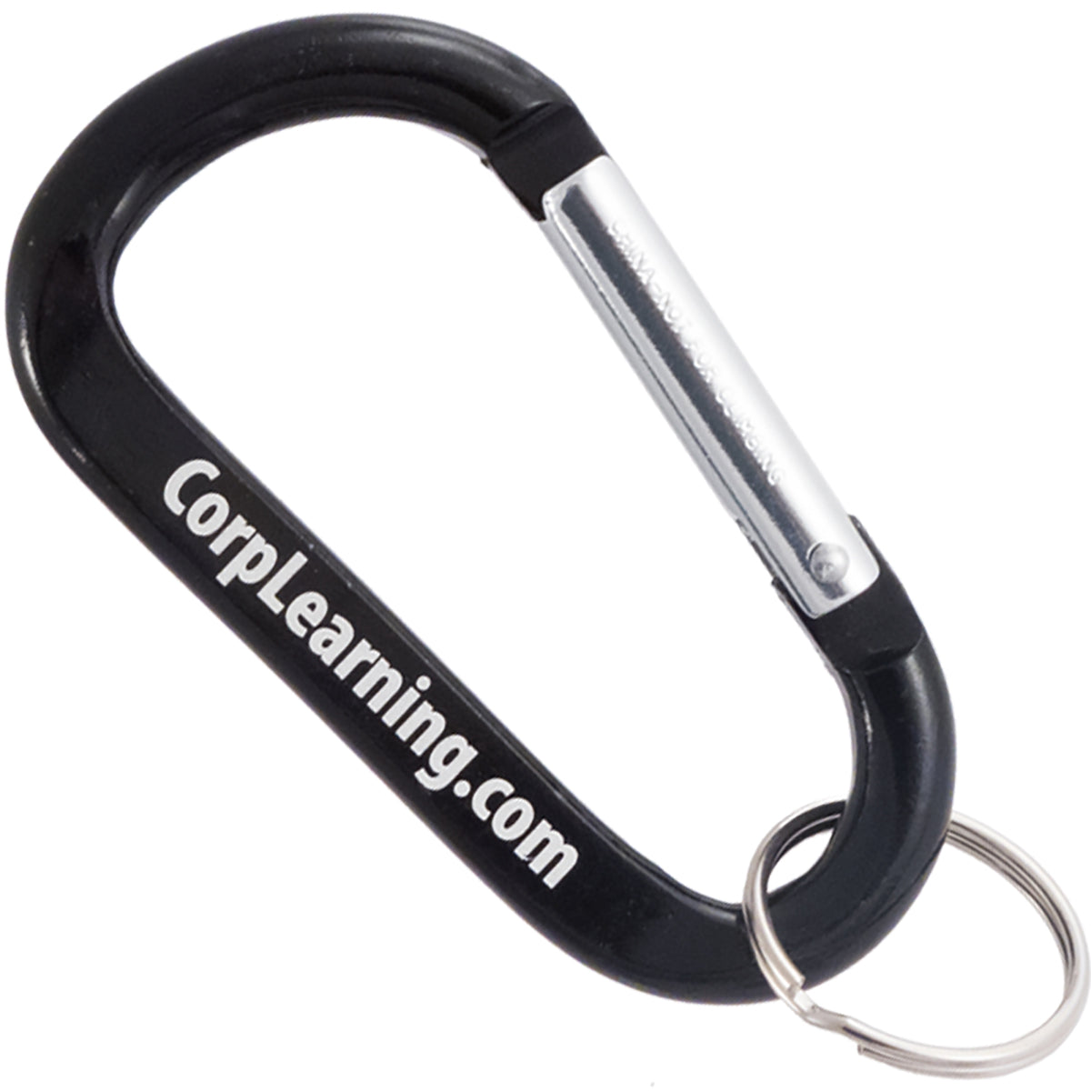 Black color 80mm carabiner with  a customized engraving
