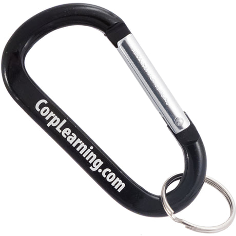 Black color 80mm carabiner with  a customized engraving