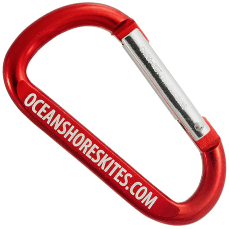 Red color 80mm carabiner with  a customized engraving