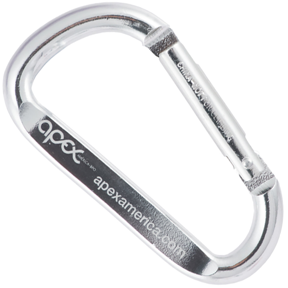 Silver 80mm carabiner with  a customized engraving