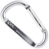 Silver 80mm carabiner with  a customized engraving