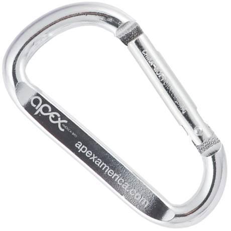 Silver 80mm carabiner with  a customized engraving