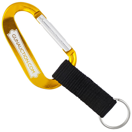 Engraved gold colored XTREME carabiner with key ring strap attachment