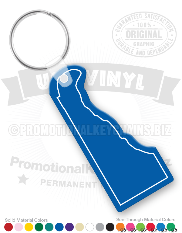 Delaware State Vinyl Keychain