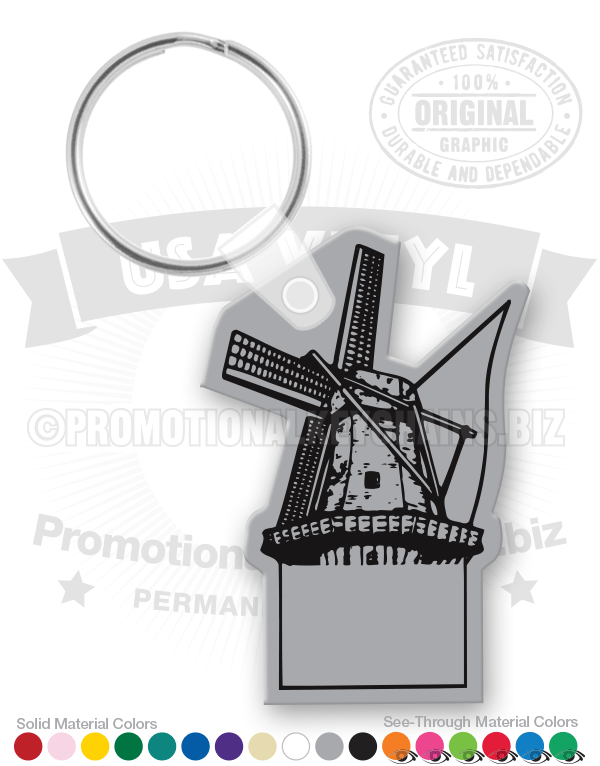 Dutch Windmill Vinyl Keychain