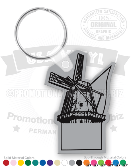 Dutch Windmill Vinyl Keychain