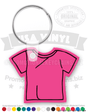Fitted T-Shirt Vinyl Keychain