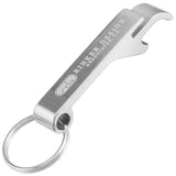 Silver Flip Top bottle opener keychain with customized engraving