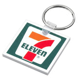 Square keychain with a custom full color imprint