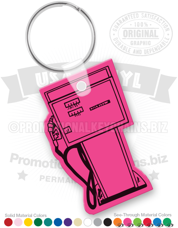 Gas Pump Vinyl Keychain