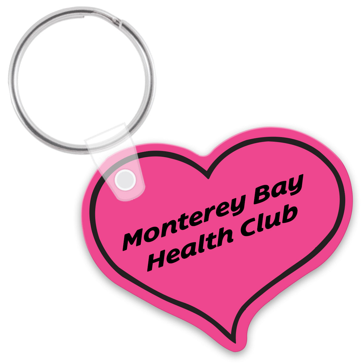 Pink heart shaped keychain