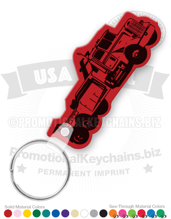 Heavy Duty Tow Truck Vinyl Keychain