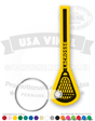 Lacrosse Racket Vinyl Keychain 