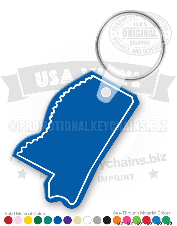 Mississippi State Vinyl Keychain