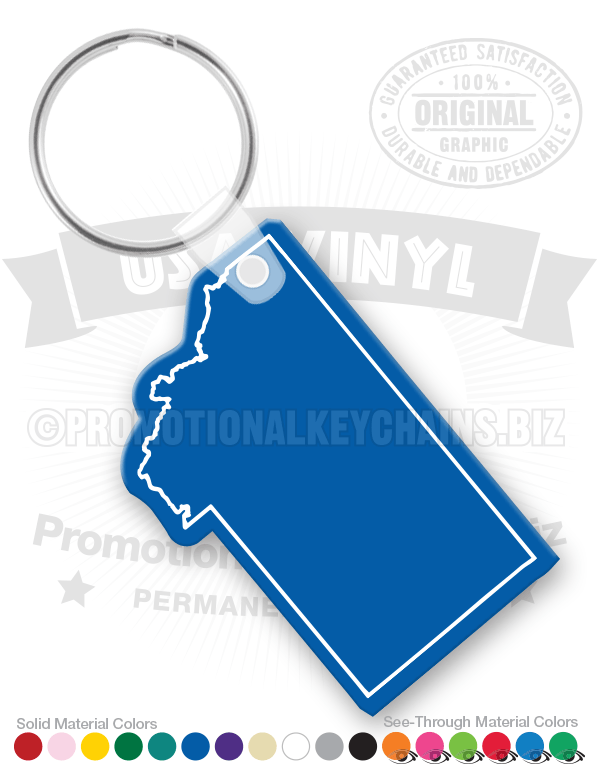 Montana State Vinyl Keychain